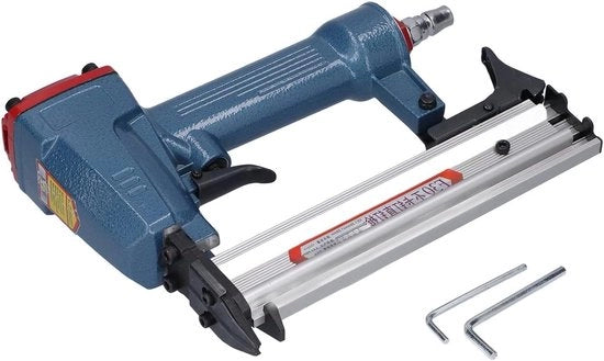 Pistola pneumatica per chiodi - capacità 100 pezzi, interruttore di sicurezza in alluminio, chiodatura continua per chiodi da 10-30 mm