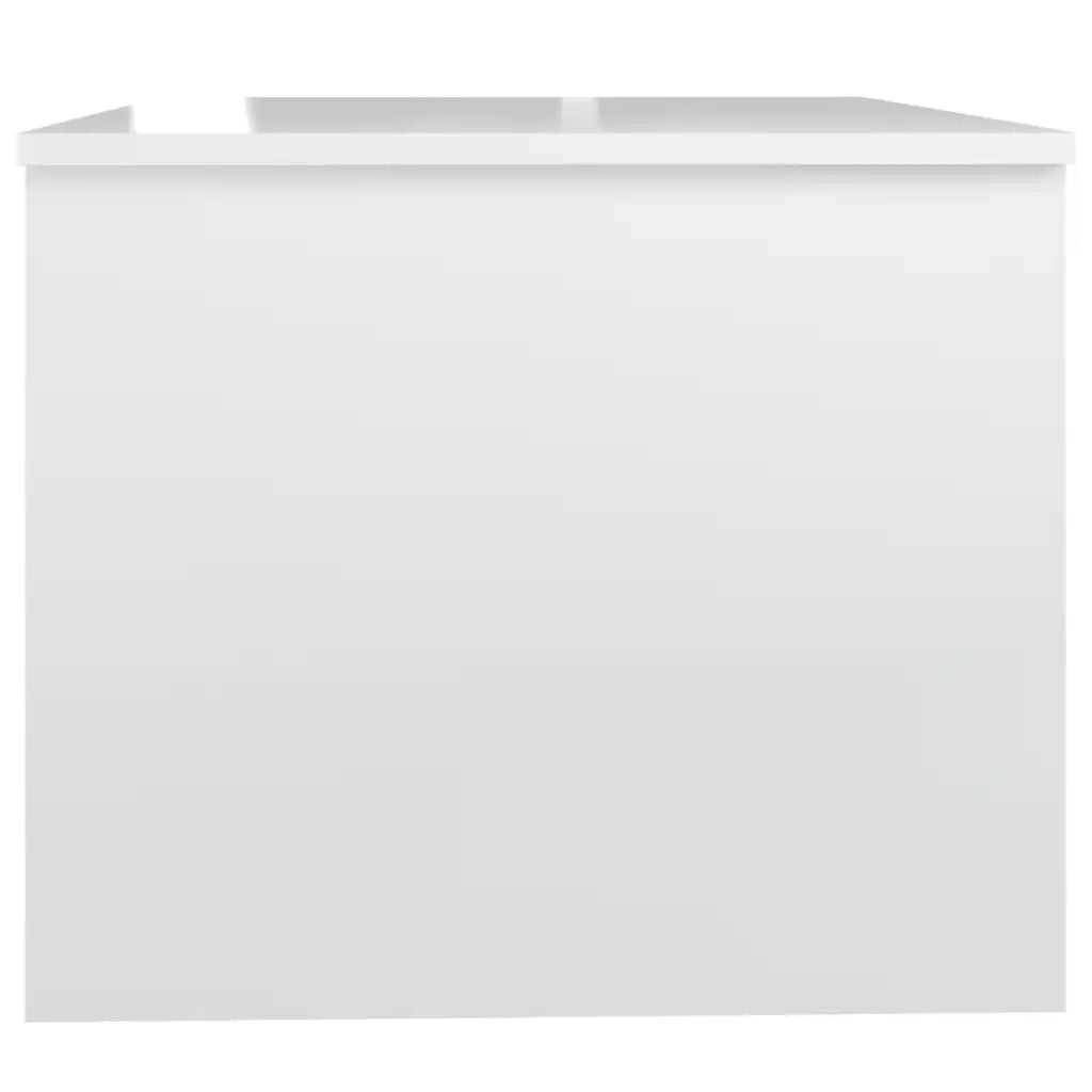 Tavolino Salotto Bianco Lucido 80x50x42,5 cm Legno Multistrato cod mxl 22700