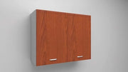 Mobile pensile cassa bianca con 2 ante in colore Ciliegio 90x90x33