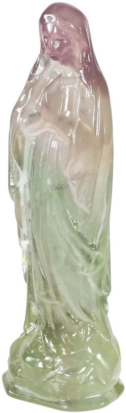 Figurina di Cristallo di Maria Vergine, Scultura di Pietra per Decorazione Interna, Immagine della Madonna con Proprietà Sanitaria per ispirazione e collezione
