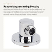 Flessibile G 1/2 - Flessibile per doccia in ottone - Bocchetta di connessione - Con connessione in argento galvanizzato - Inclusa la guarnizione - Dimensioni 5,5 x 6 cm - Flessibile per doccia