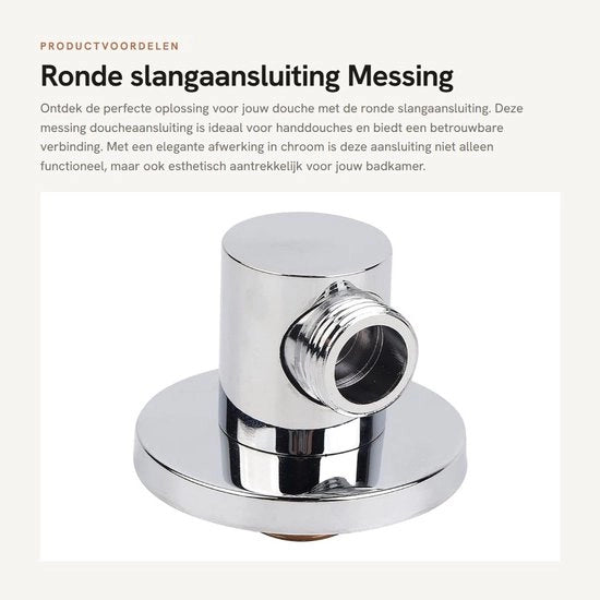 Flessibile G 1/2 - Flessibile per doccia in ottone - Bocchetta di connessione - Con connessione in argento galvanizzato - Inclusa la guarnizione - Dimensioni 5,5 x 6 cm - Flessibile per doccia