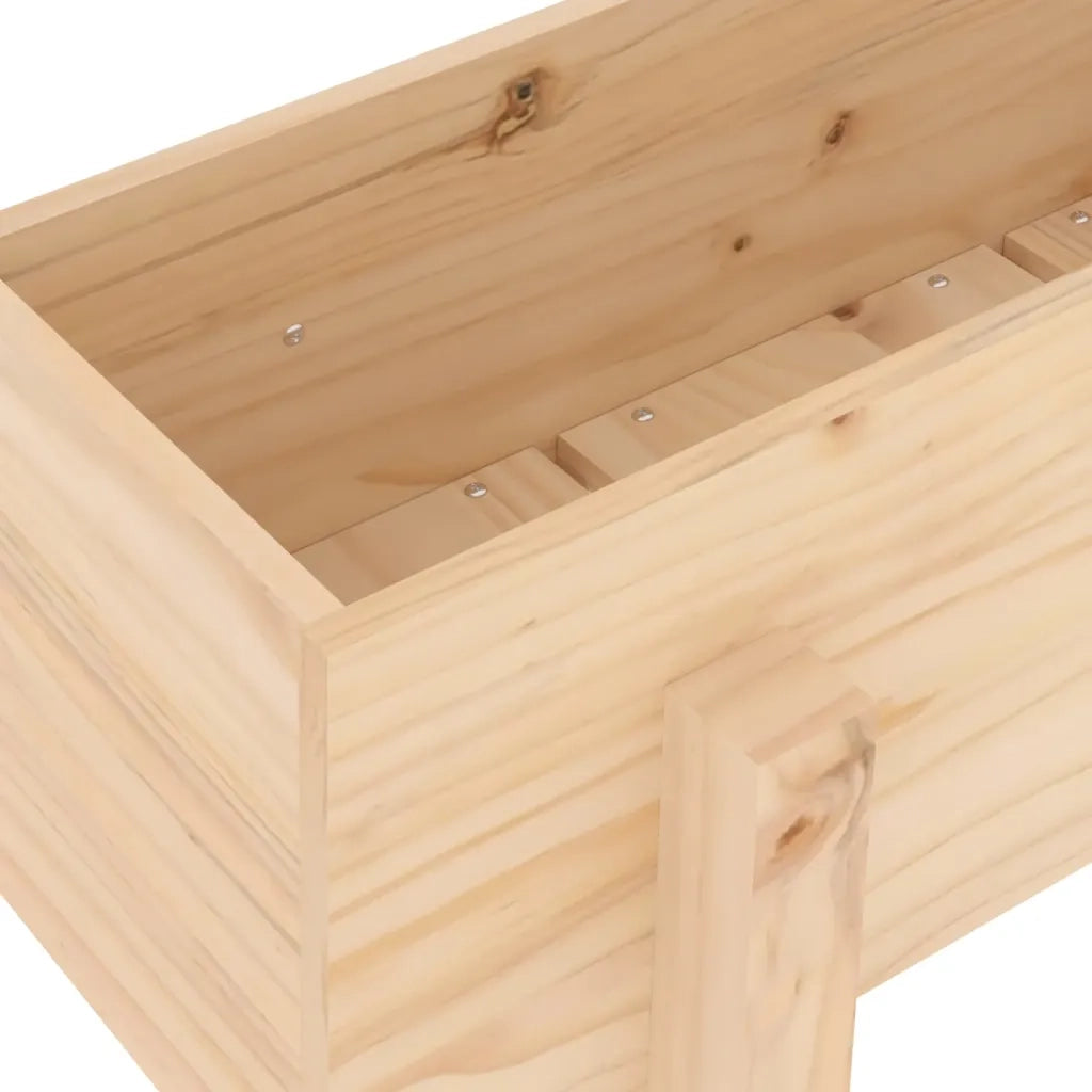 Fioriera da Giardino-Vaso da Esterno 62x30x38 cm in Legno Massello di Pino