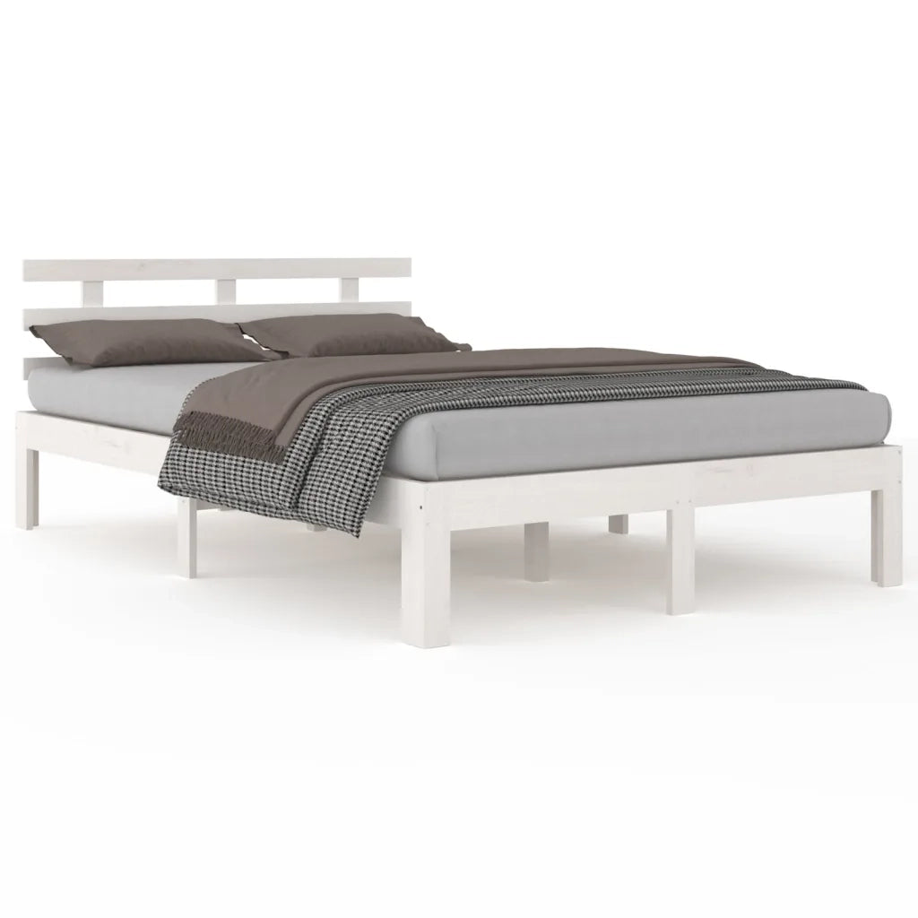 Giroletto-Struttura Letto Bianco in Legno Massello 120x200 cm 105818