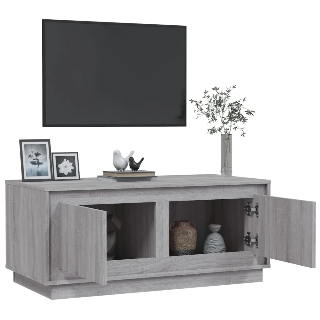 Tavolino da Salotto-Tavolino da soggiorno-Tavolo Grigio Sonoma 102x50x44cm Legno Multistrato