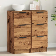 Credenze 2 pz Legno Antico 30x30x70 cm in Legno Multistrato