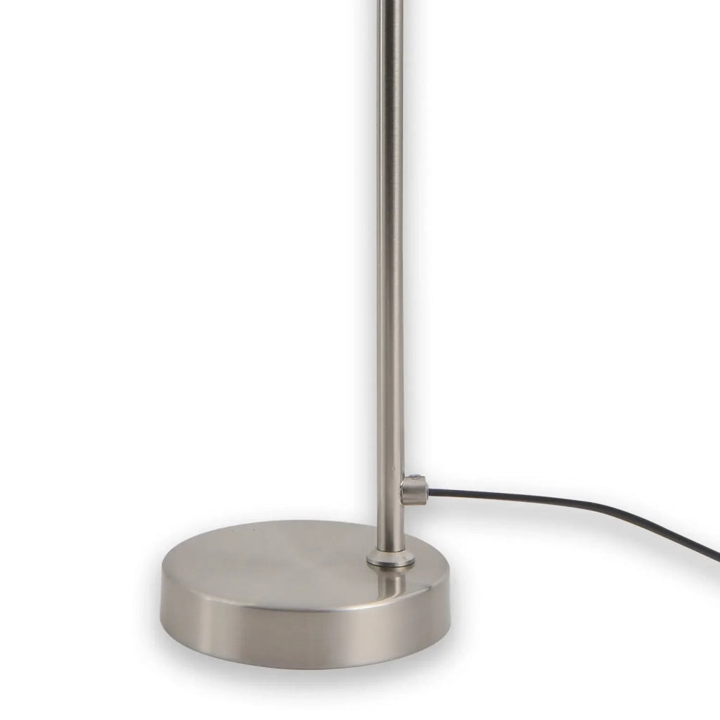 LÚZETE - LAMPADA DA TAVOLO ADARA IN ACCIAIO NICKEL SATINATO