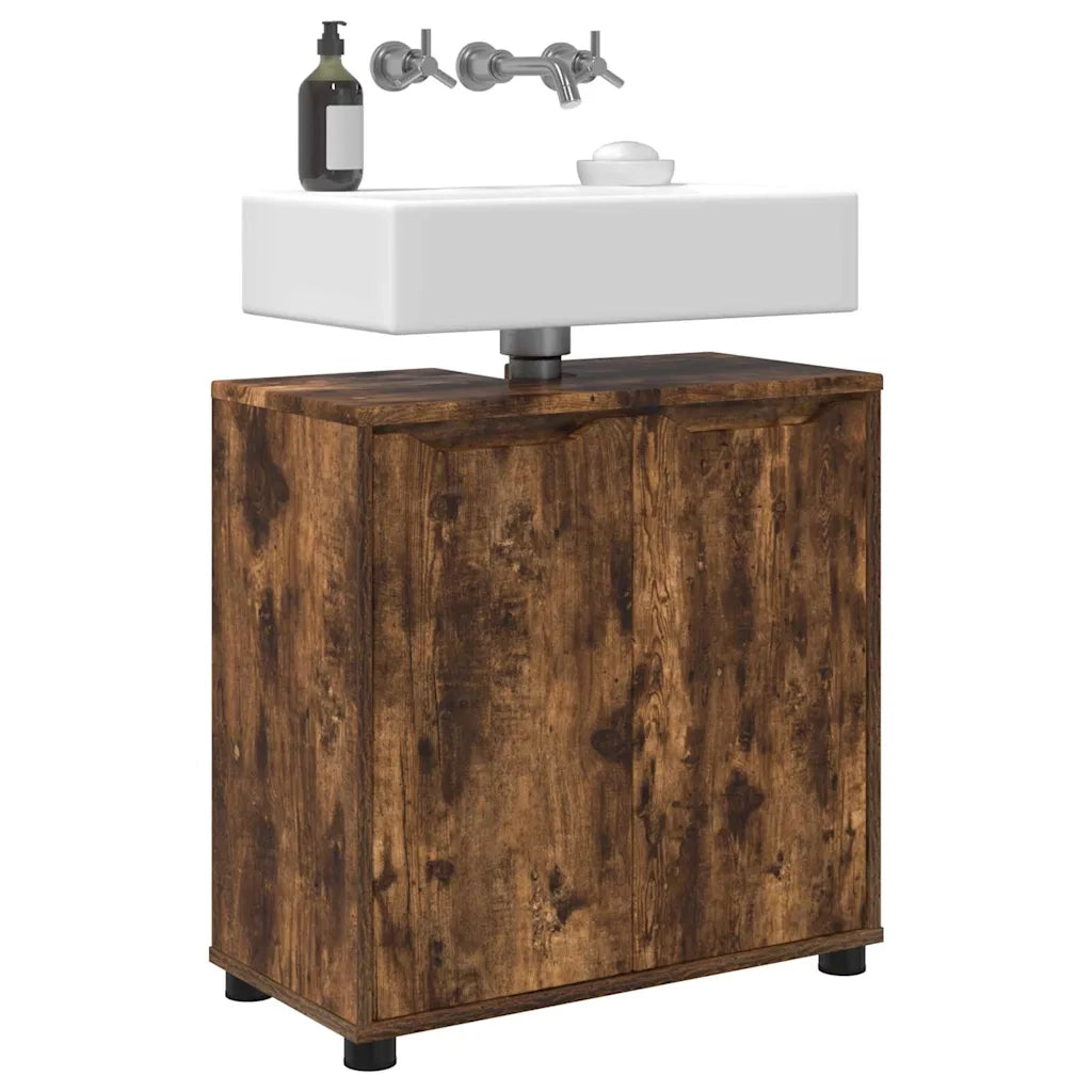 Mobile per lavabo da bagno-Armadietto da bagno Rovere fum¨¦ 60 x 30 x 60 cm