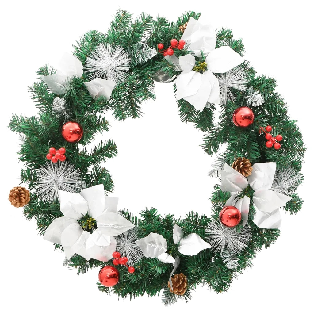 Ghirlanda Natalizia con Luci LED Verde 60 cm PVC CFW4379966