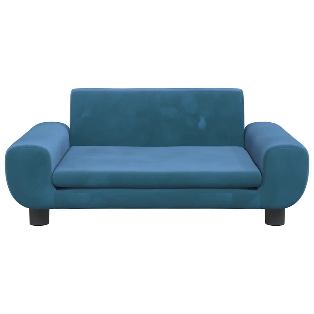 Divano | Divano da soggiorno | Sofa per Bambini Blu 70x45x33 cm in Velluto