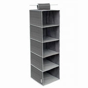Trade Shop - Organizer Armadio Porta Tutto Pensile Tessuto Scarpe Borse 5 Piani 30x30x100cm -