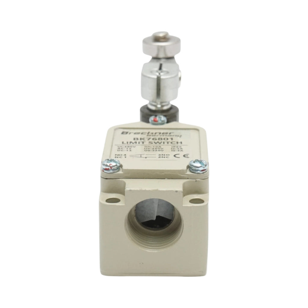 Interruttore di fine corsa con braccio regolabile e rullo – 380V / 1NO + 1NC / IP66 Breckner Germany