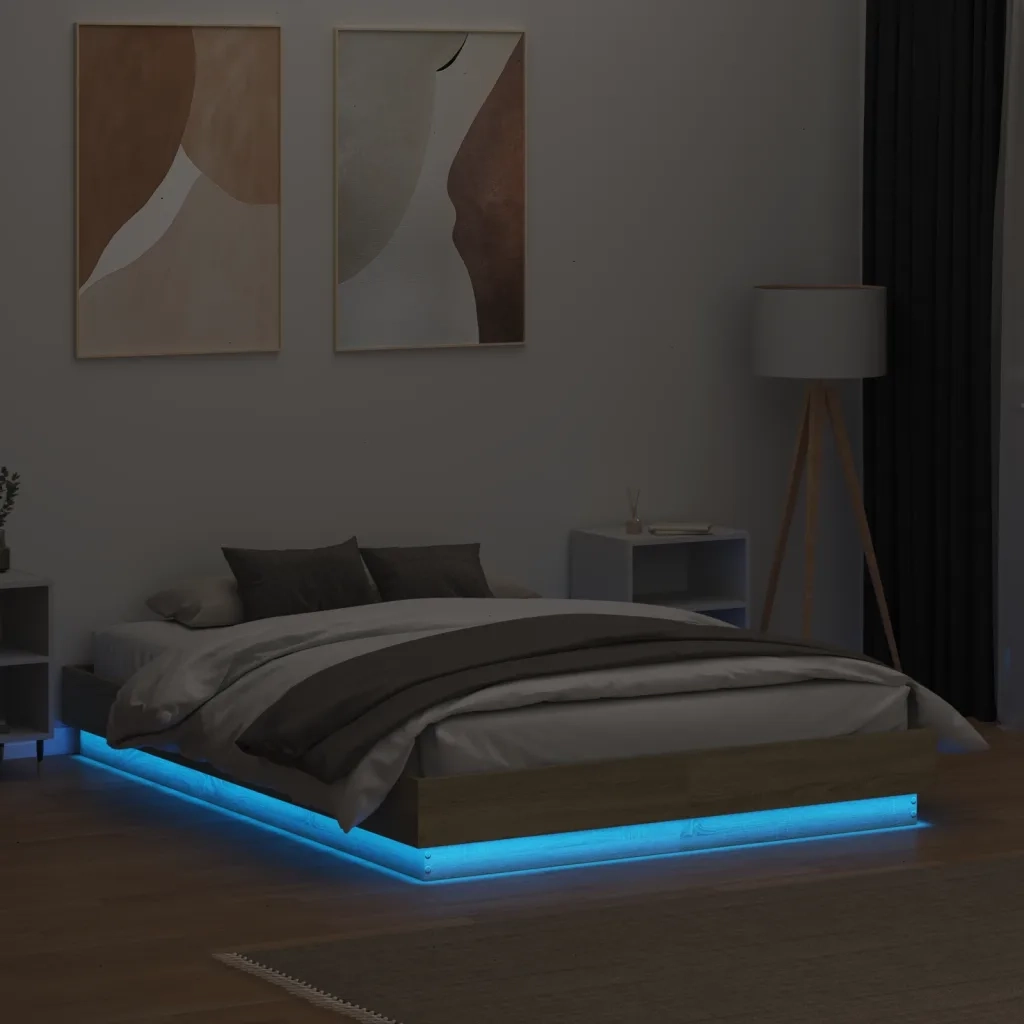Giroletto con Luci LED Rovere Sonoma 135x190 cm 3209816