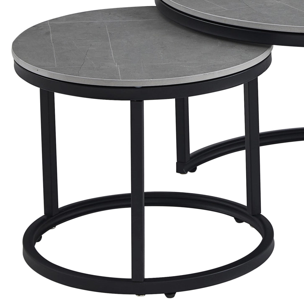 Tavolino da caffè MOAN 2 - 3 parti (grigio)