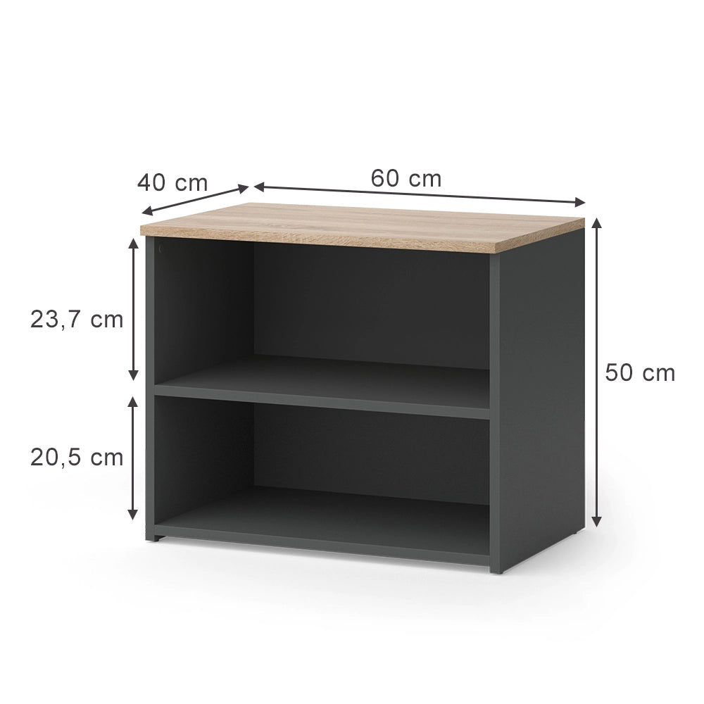 Vicco Mobile tv Antracite/Sonoma 60 x 50 cm con 2 scomparti