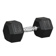 Manubrio Esagonale 20 kg ¨C Zephmum ¨C Acciaio Gomma Nero