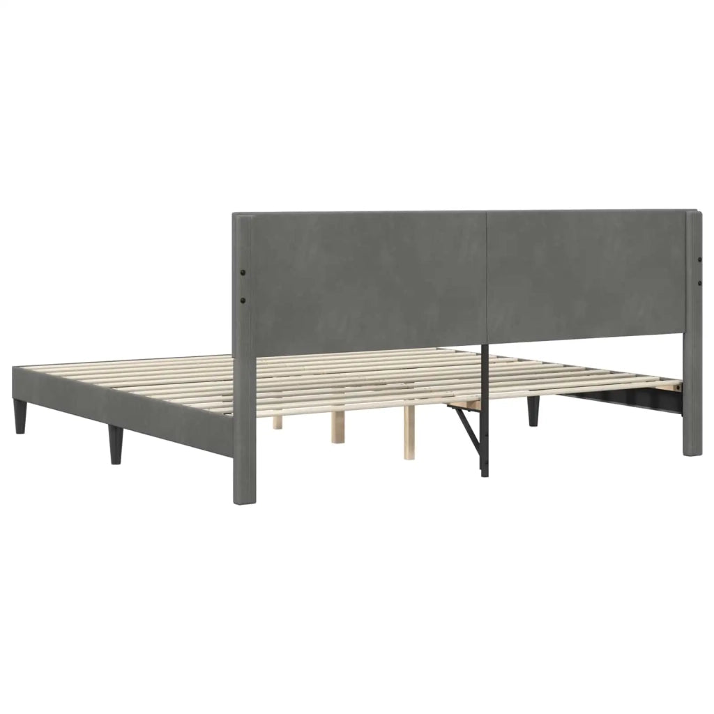 Struttura del letto Grigio Scuro 180 x 200 cm Velluto 3414677