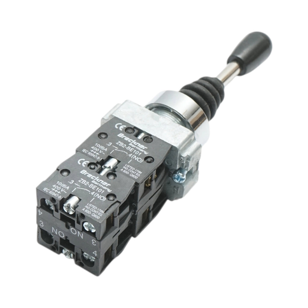 Interruttore a joystick 4 posizioni con ritorno 4NO, 400V/10A Breckner Germany