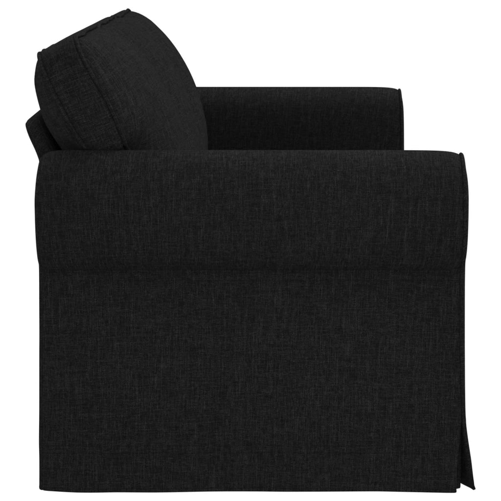 Divano Nero 215 x 82 x 80 cm Tessuto
