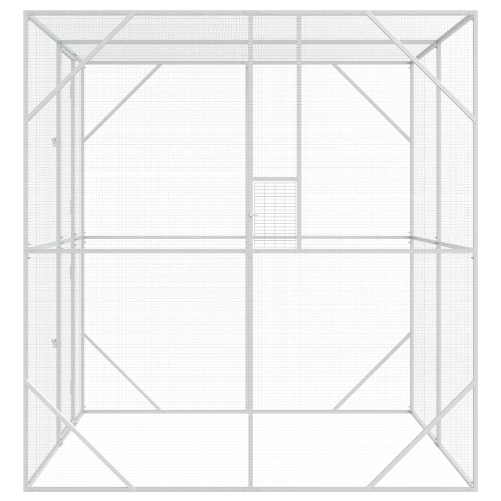 Voliera per Uccelli Antracite 209x202x214 cm Acciaio
