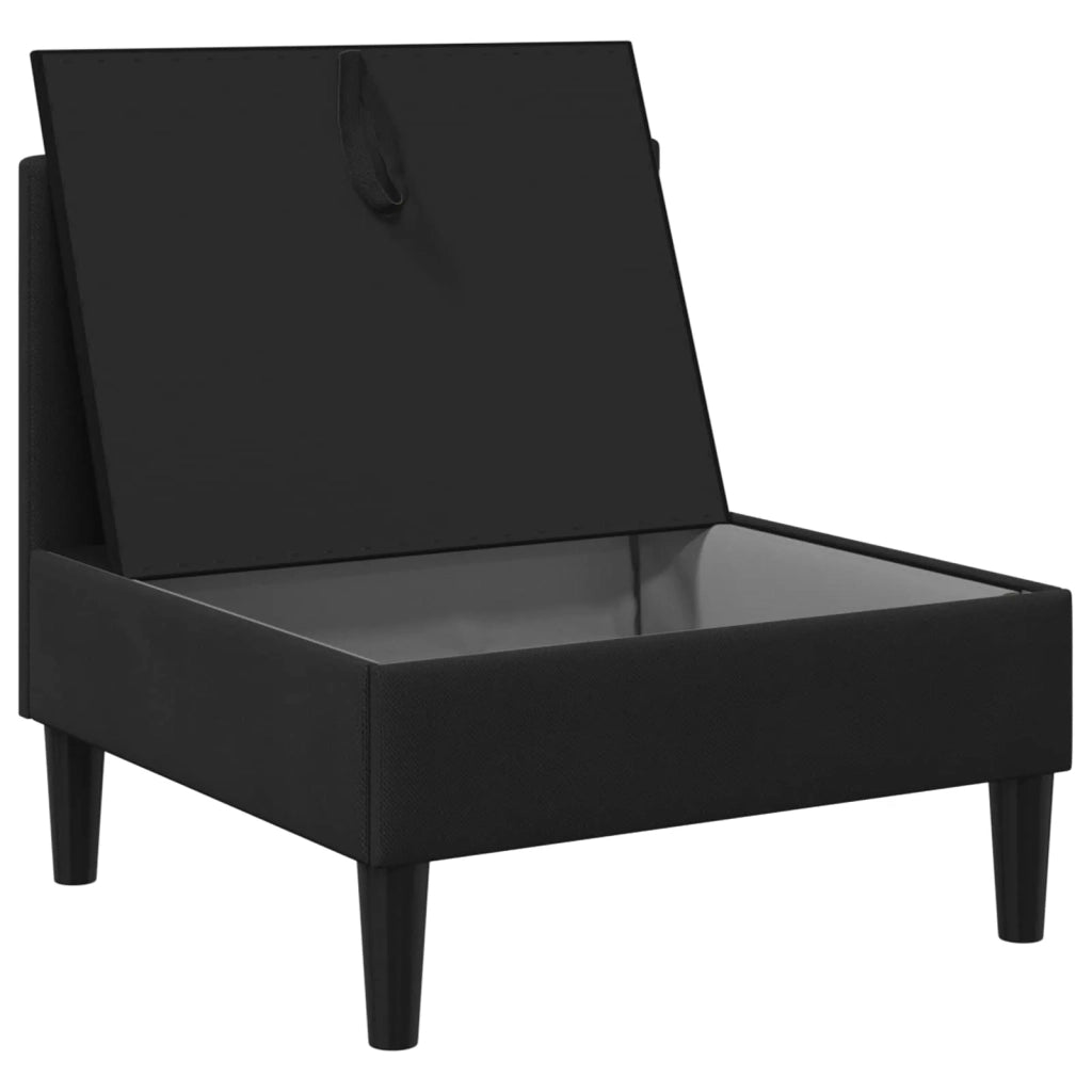 Divano Medio con Storage Nero Velluto