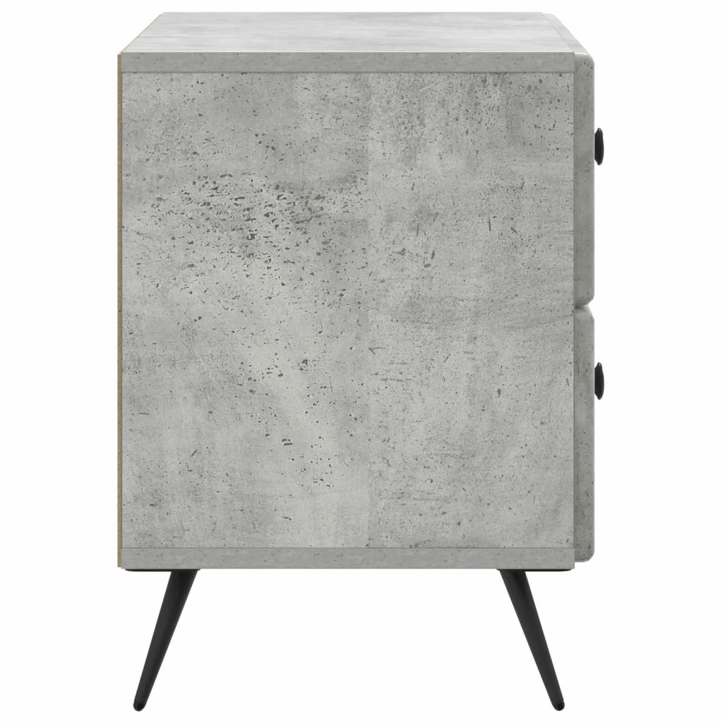 Armadio da Notte Grigio Cemento 62 x 34,5 x 47,5 cm 895468