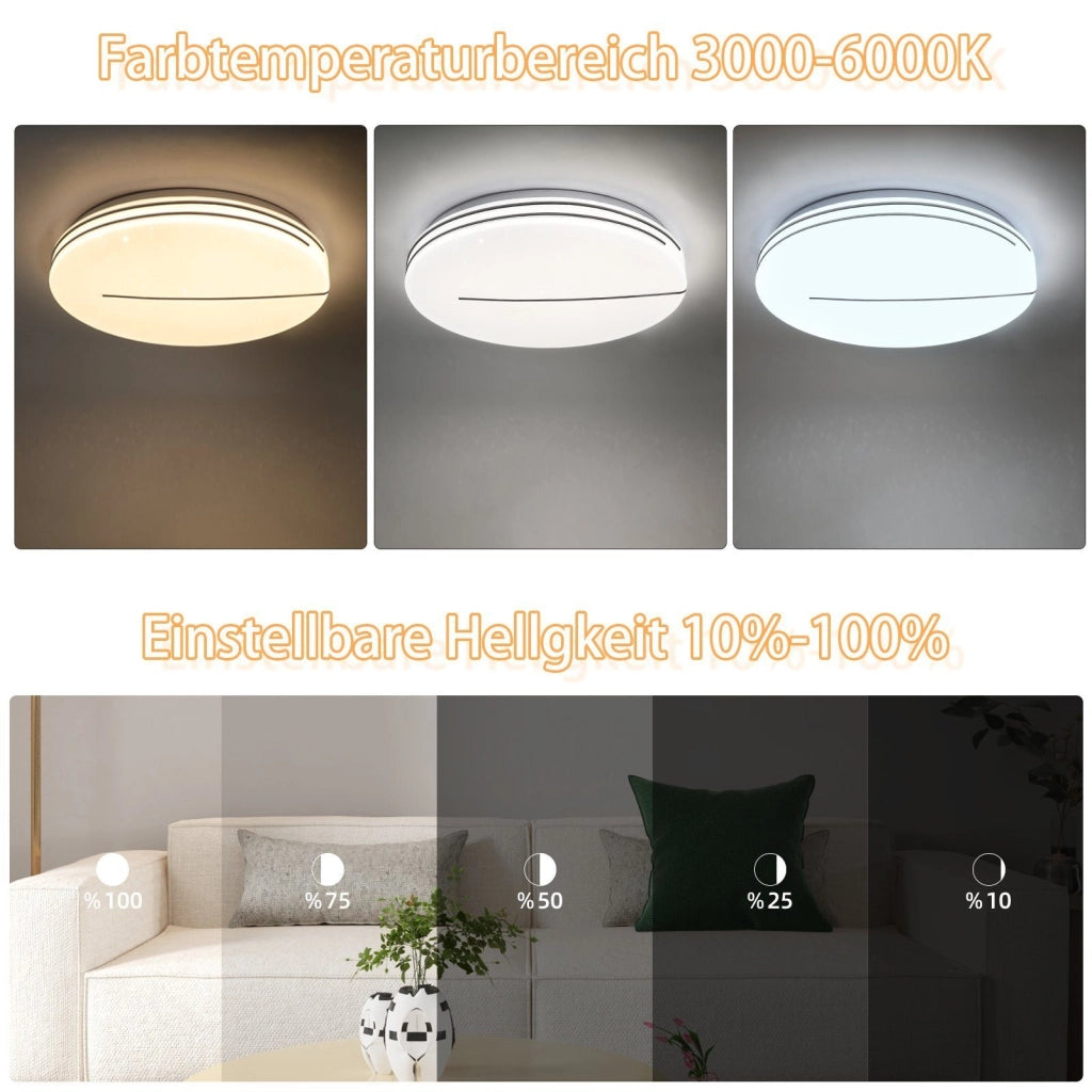 ZMH Lampada da soffitto LED cielo stellato bianco caldo telecomando per cucina