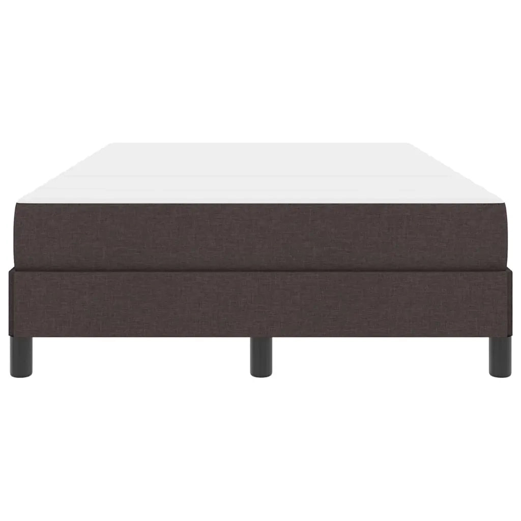 Letto a molle con materasso Marrone Scuro 120 x 190 cm Tessuto