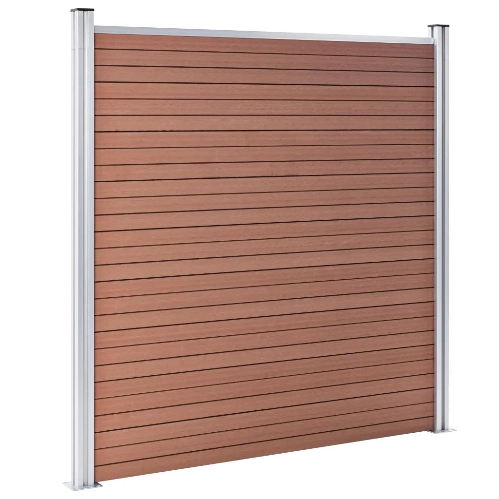 Pannelli Recinzione 10 Quadrati 1 Inclinato 1830x186cm Marrone
