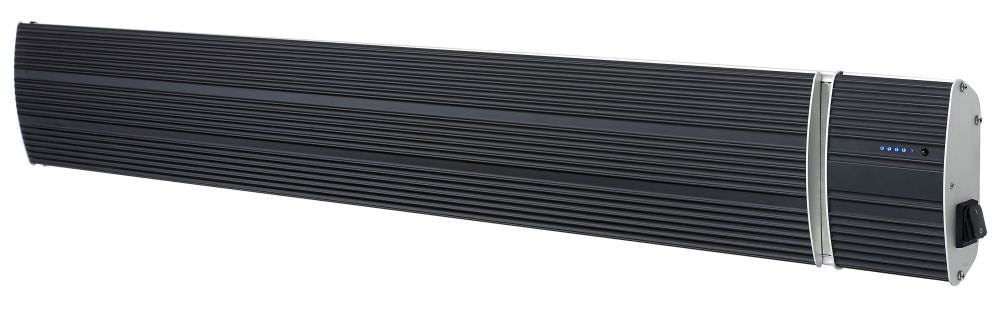 Stufa Elettrica ad Infrarossi da Parete Soffitto 104,5x17,7x6 cm 1500W con Telecomando Nero