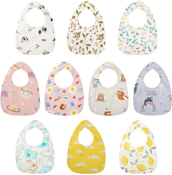 Pannolino Acquastivente morbido 10-pack di fasce di cotone per bambini (Rosso/Giallo)