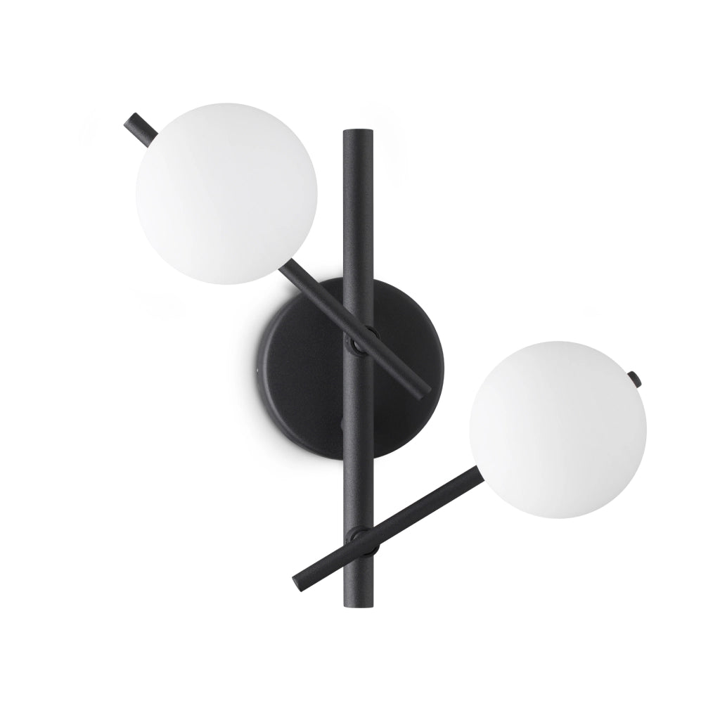 Applique Atlas 2 Luci G9 Nero