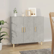 Credenza-Buffet-Armadio da cucina Grigio Cemento 90x34x80 cm in Legno Multistrato 765572