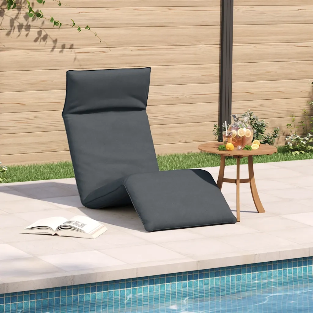 Sdraio da giardino | Lettino Pieghevole Antracite 175x54x8,5 cm in Tessuto Oxford
