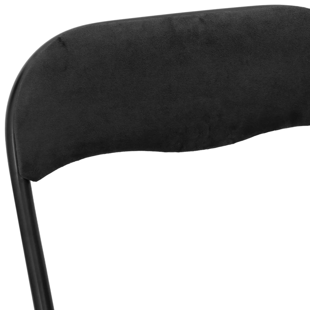 Sedia pieghevole 8 pcs Nero 48 x 44 x 78 cm Velluto