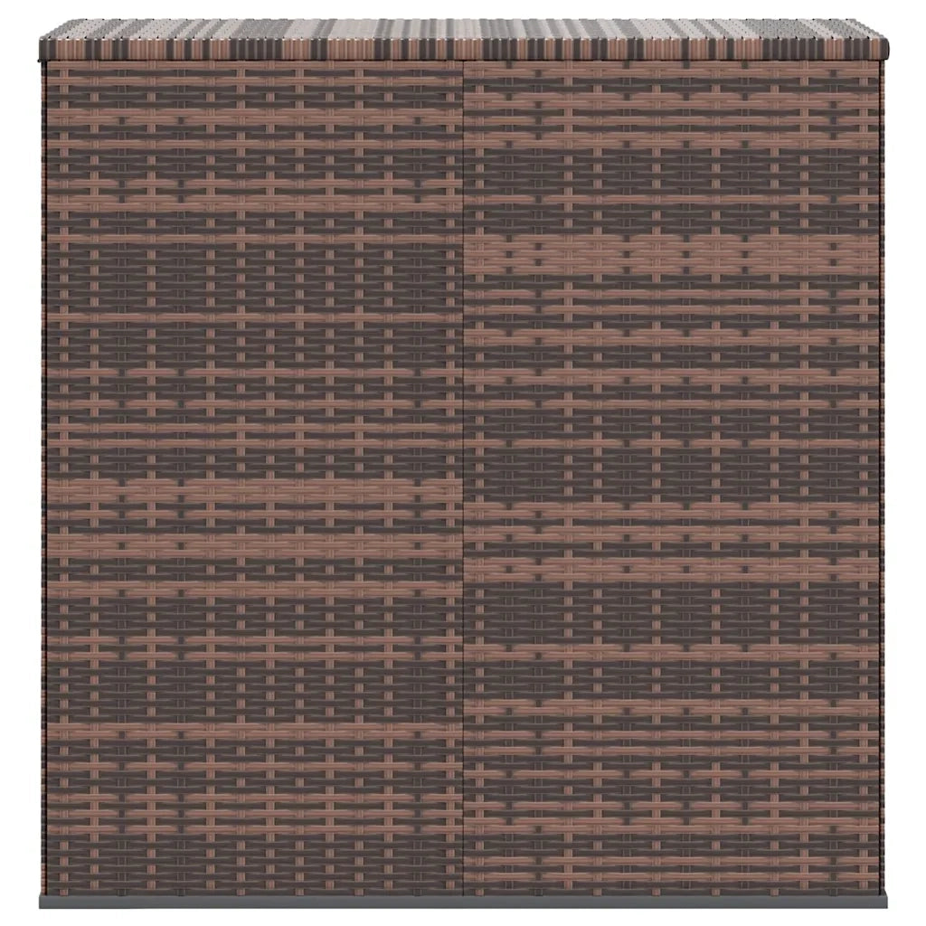 Contenitore da Giardino in Rattan PE 100x49x103,5 cm Marrone 317224