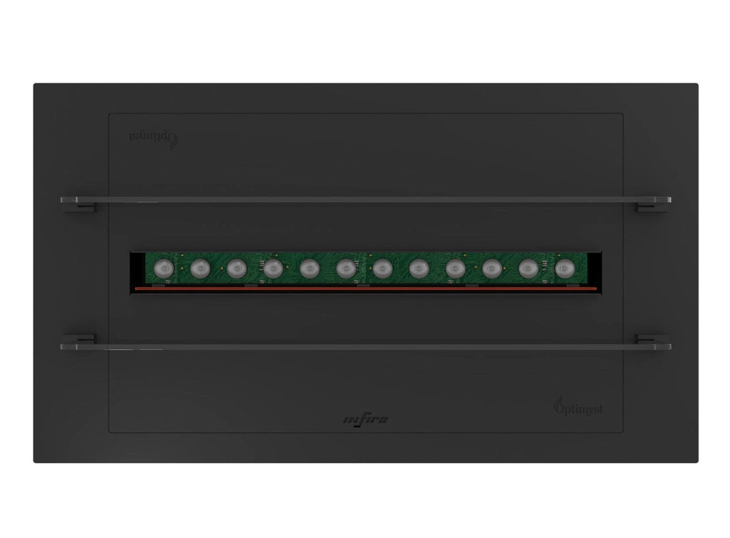 Camino a Vapore Elettrico da Incasso 70x48,5x33 cm Invapo con LED RGB Nero