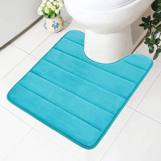 Pavimento Antiscivolo con Memoria di Forma e Spaziatura 50 x 60 cm, Asciugamano per Bagno Absorbente per Vasca da Bagno, Asciugamano per Vasca da Bagno in Piastra, Lavabile, Blu di Pappagallo