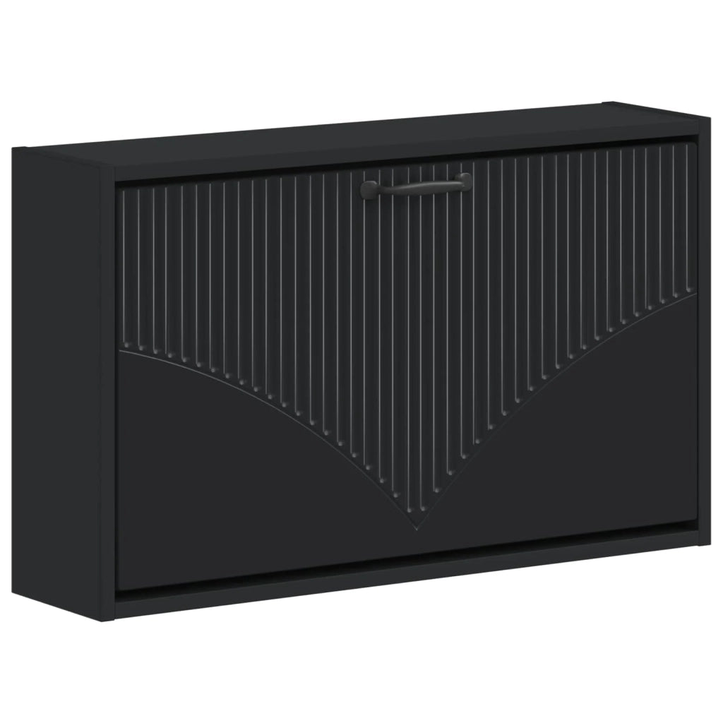 Mobiletto per Scarpe da Muro HOORN 71 x 17 x 43 cm Nero 897286