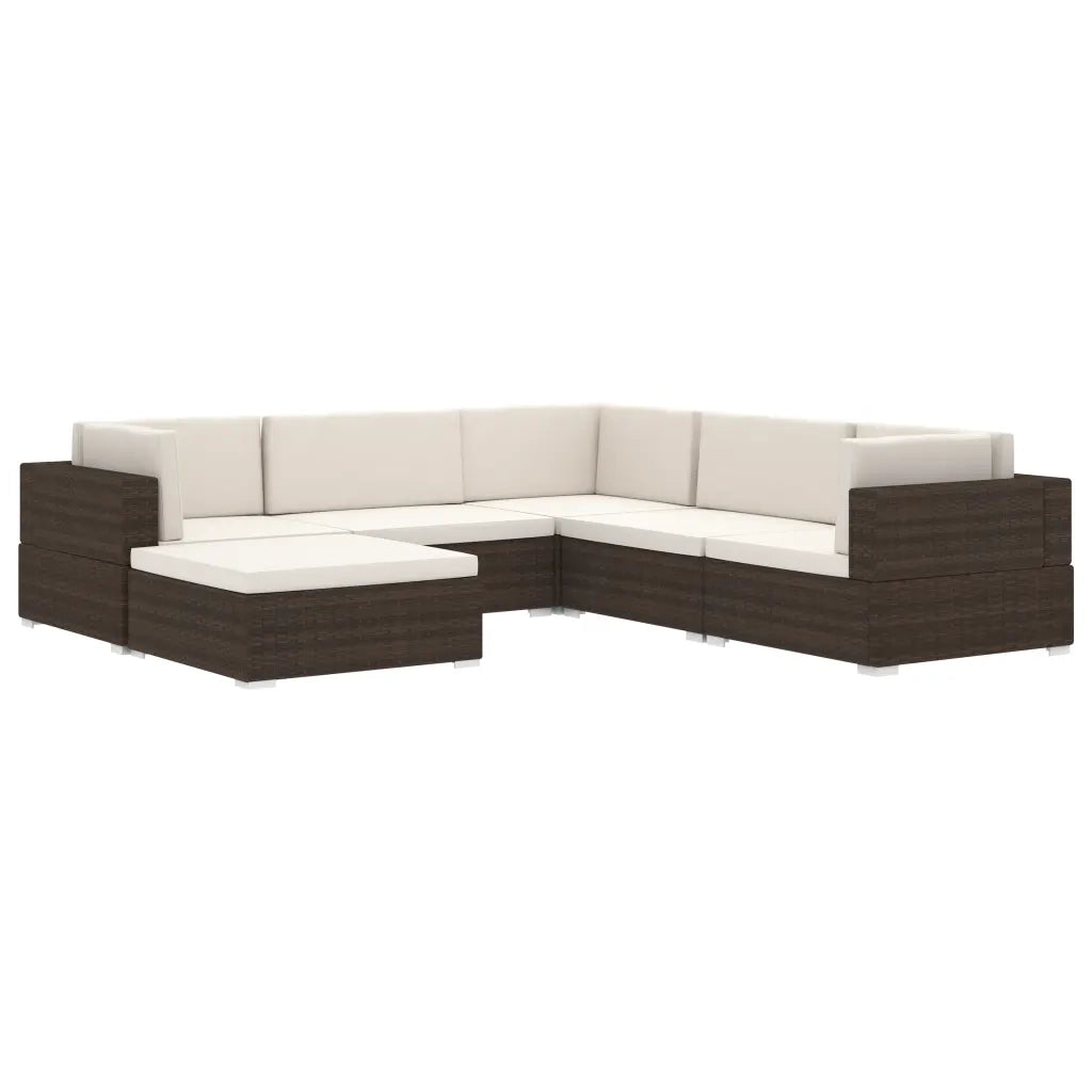 Poltrona Modulare ad Angolo 1 pz con Cuscini Polyrattan Grigio cod mxl 67033