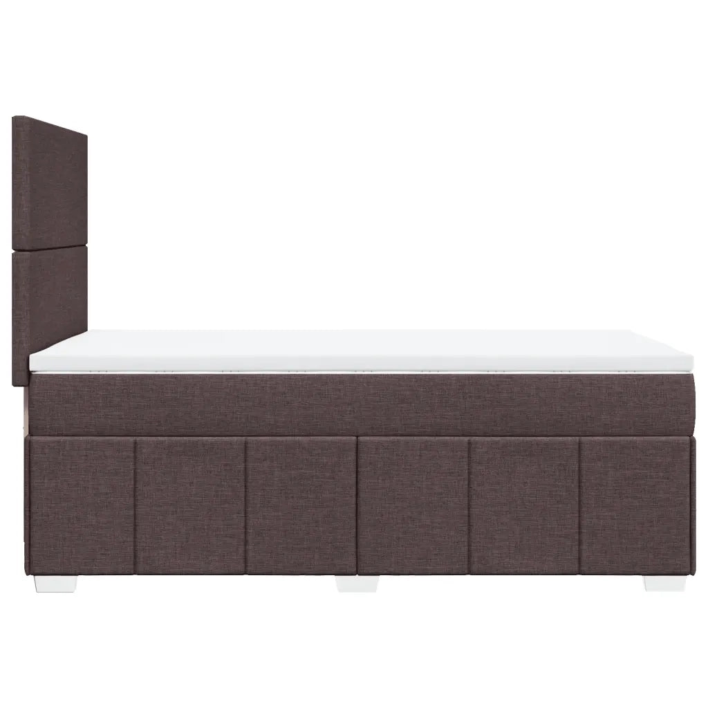 Giroletto a Molle con Materasso Marrone Scuro 100x200cm Tessuto 3291575