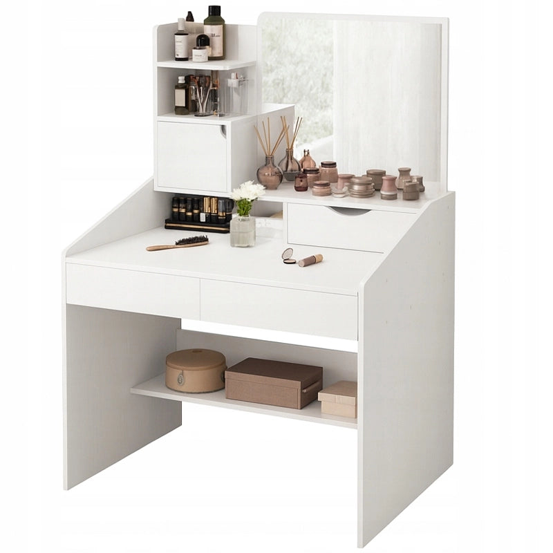 Toilette con specchio bianco trucco con cassetti scandinavo