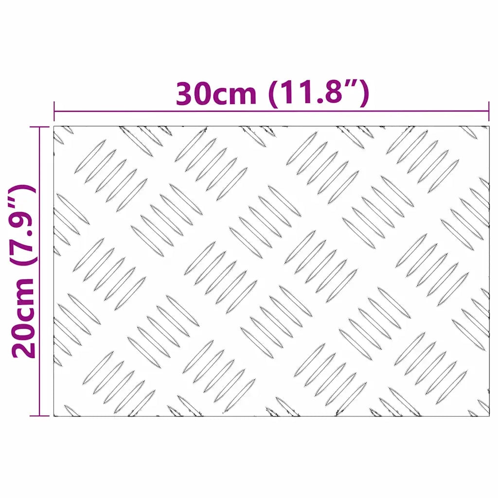 Gradini per Scale 4 pz | Tappetini per scale autoadesivi Argento 30 x 20 cm Alluminio