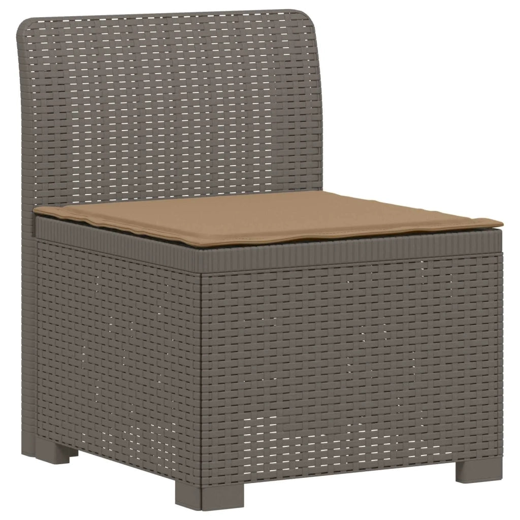 Divano da Giardino 5 Posti con Cuscini Stile Rattan PP 3444048