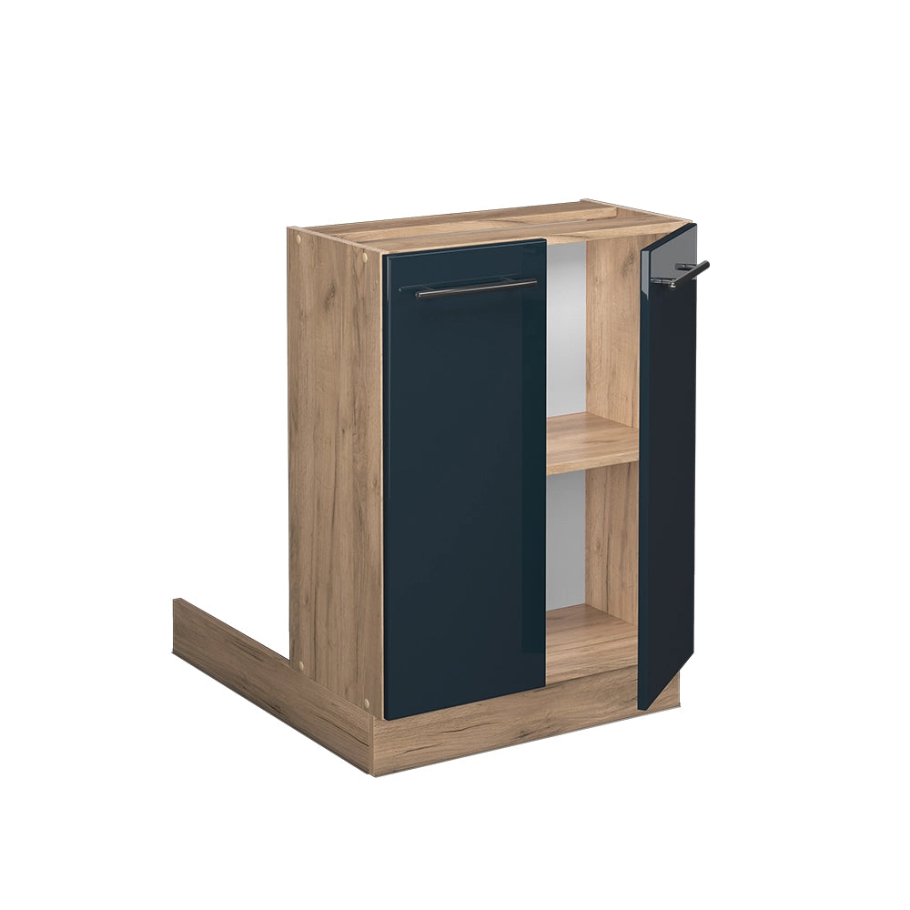 Vicco Mobili da cucina  Blu scuro lucido 60 cm senza piano di lavoro