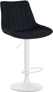 Sgabello Toni Tessuto nero,bianco