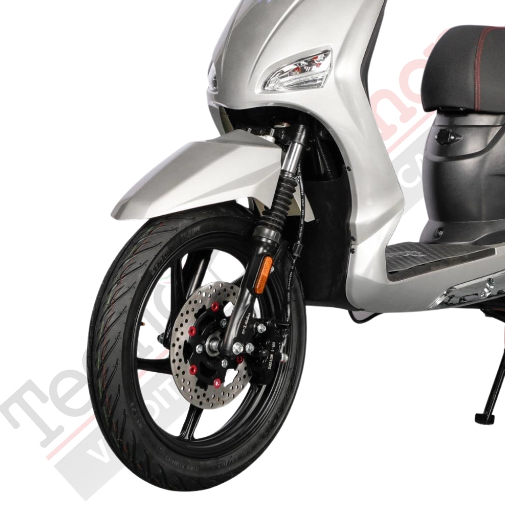 Scooter Elettrico BR-1 Sport 20Ah 48V Batteria a Piombo - Immatricolabile-Silver/Grigio Metallizzato
