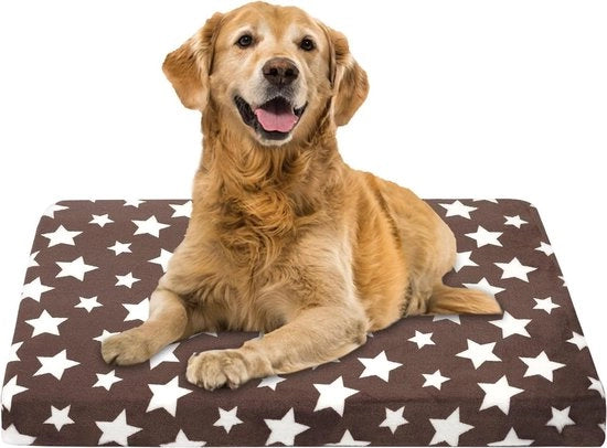 Letto per cani acqua resistente rotabile lavabile - scatole XXL 119 x 74 x 76 cm - cuscino morbido copertura rimovibile - grandi cani grigio/caffè letto per cani morbido