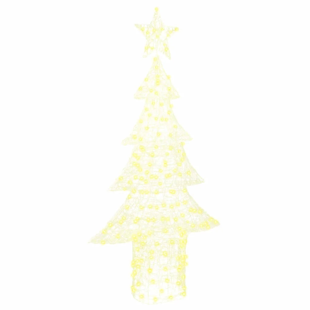 Albero di Natale con 240 LED Bianco caldo 150 cm Acrilico