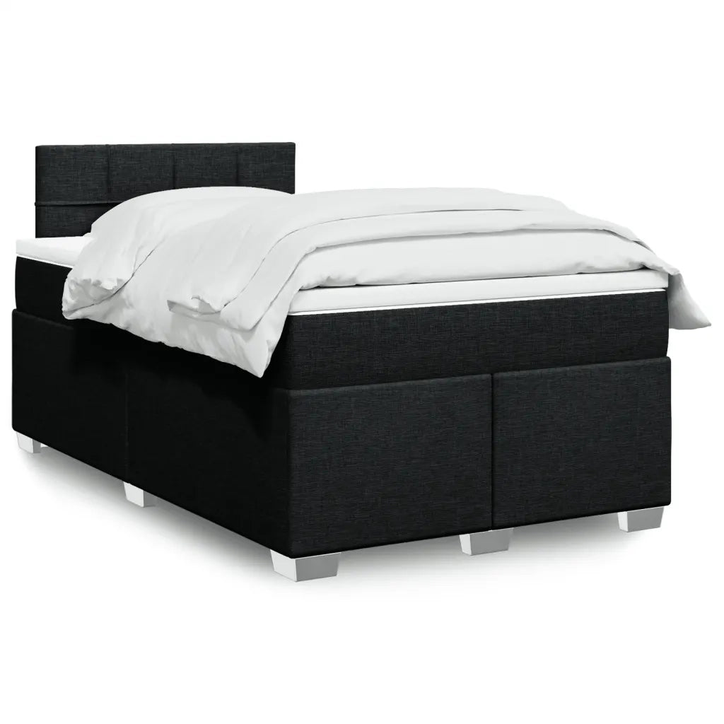 Giroletto a Molle con Materasso Nero 120x190 cm in Tessuto 3285829